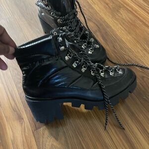 SCHUTZ Black Combat & Moto Boots